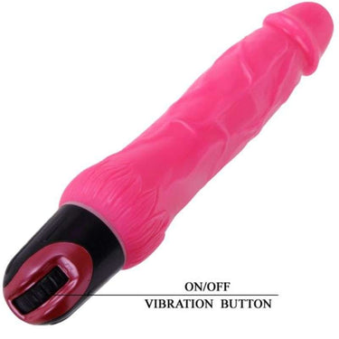 Vibratore Dildo Venato Multispeed in TPR Rosa per Piaceri Intensi